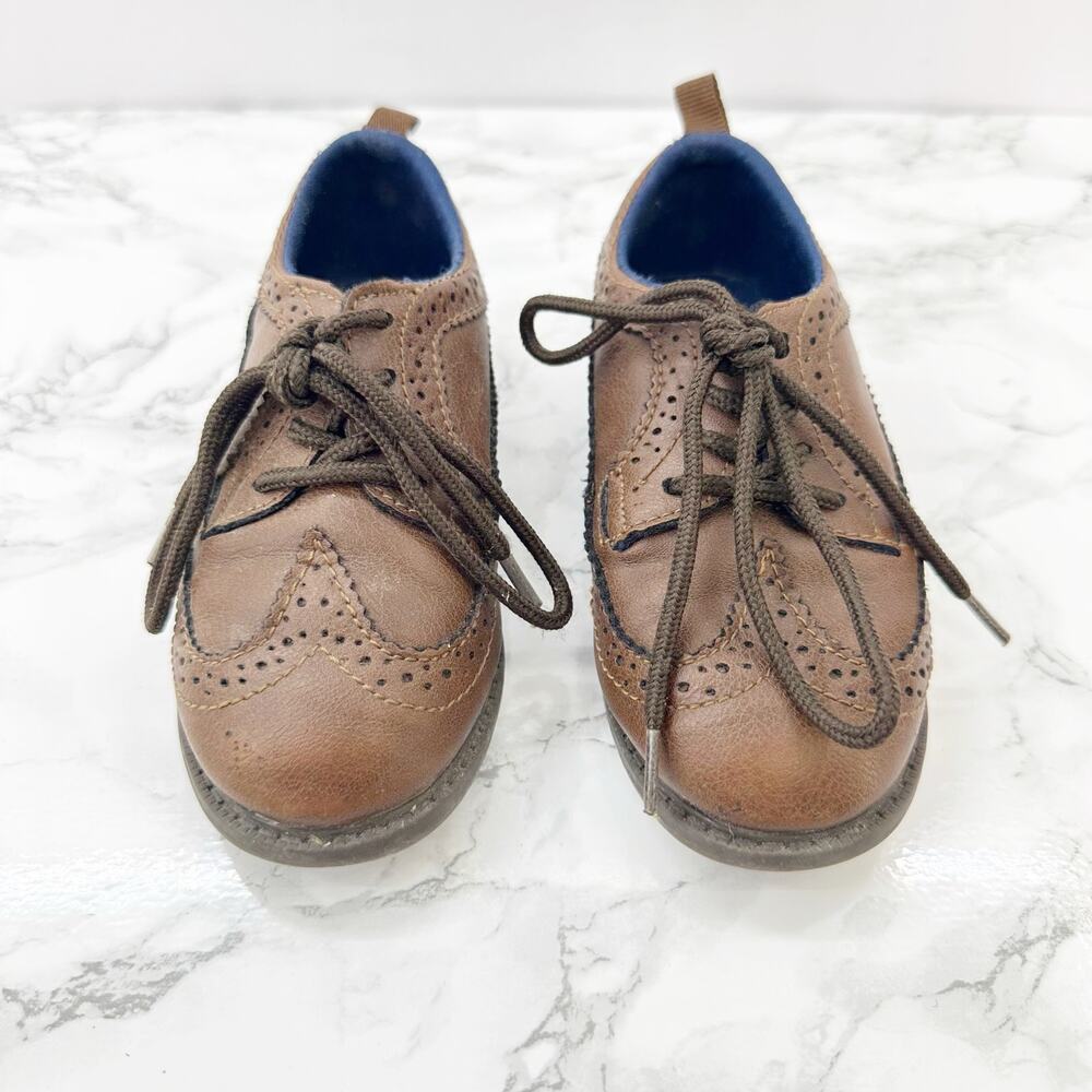 Carters Oxford Dress Shoes Brown Toddler‎ Boys 7